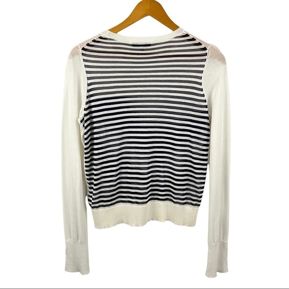 WHITE + WARREN Light-knit Nautical stripe Long Sleeve - Picture 2 of 13